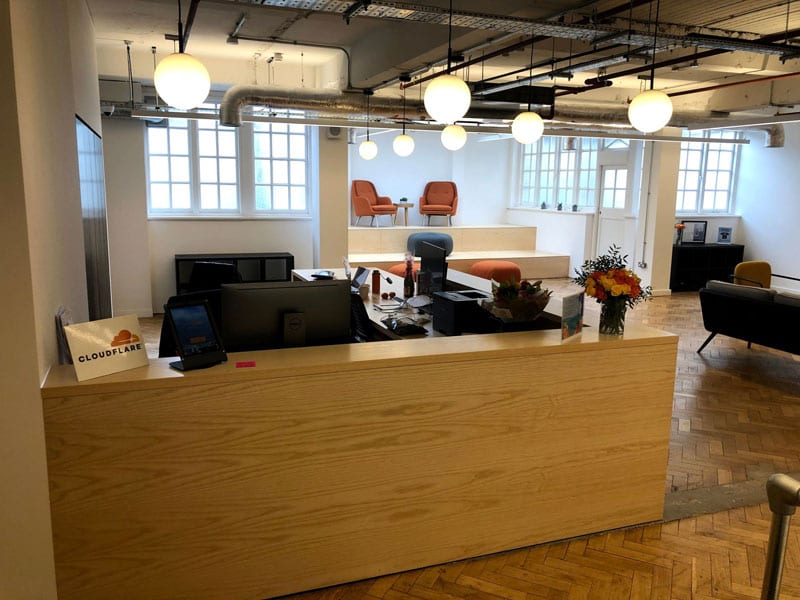 Cloudflare Venue 2019 lobby entrance with the event space to the left